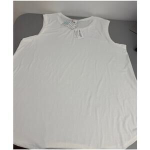 LuLaRoe Coco Tank Top White Sleeveless Swing NWT 2XL
